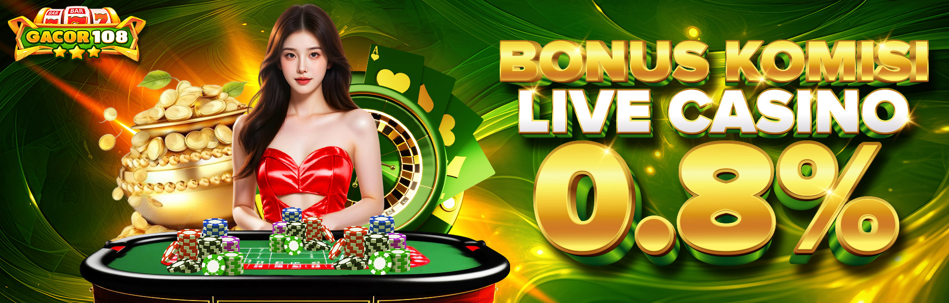 BONUS KOMISI LIVE CASINO 0.8%